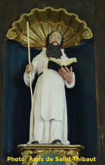 Statue de St Thibaut, Chapelle-ermitage à Marcourt