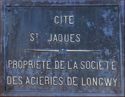 Plaque de la Cité Saint-Jaques de Moulaine