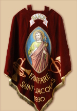 Bannière: Fanfare Saint-Jacques, Église Saint-Jacques de Bande
